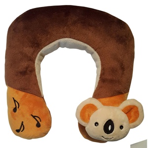 Juguete de peluche de poliéster con forma de mapache para bebé, cojín musical colorido para cuello, almohada para todas las edades - Product Image 2
