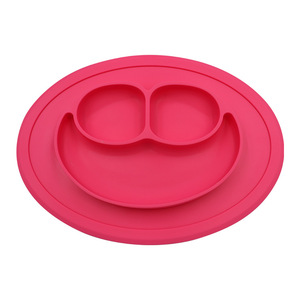 De alta calidad de comida de bebé de silicona Smiley patrón forma de silicona bebé placa - Product Image 5