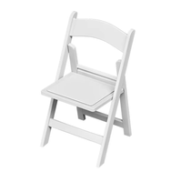 Chaise pliante d'extérieur en résine blanche pour événements, mariages, Wimbledon et jardins – Vente en gros pour marchés en ligne chinois