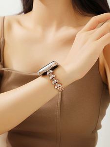 Populaire pour femme diamant chaîne <span class=keywords><strong>Bracelet</strong></span> bande <span class=keywords><strong>bracelet</strong></span> de montre en métal pour <span class=keywords><strong>Apple</strong></span> 38mm/40mm/41mm/42mm/44mm/45mm/49mm pièces de montre - Product Image 5