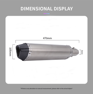 Silenciador de Escape de 470 mm para Motocicleta Kawasaki 650 <span class=keywords><strong>Tmax</strong></span> 500 <span class=keywords><strong>Tmax</strong></span> 530 <span class=keywords><strong>SUZUKI</strong></span> Gw250 ATV Dirt Pit Bike - Product Image 3