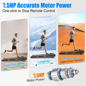 Caminadora Eléctrica Plegable <span class=keywords><strong>para</strong></span> Gimnasio en Casa, Pantalla LED, Motor de 1.3HP, Inclinación Manual, Seguimiento de Calorías, Cardio, Fisicoculturismo - Product Image 3