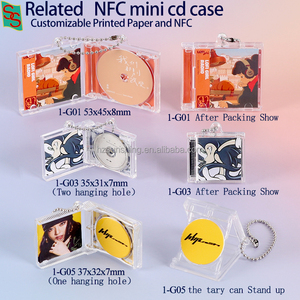 Sunshing tùy chỉnh NFC cổ điển Cassette trường hợp Mini Album <span class=keywords><strong>CD</strong></span> Keychain bài hát Keychain âm nhạc quà tặng cảm ứng Vinyl Album Keychain - Product Image 6