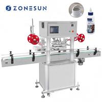 ZONESUN ZS-FKR2T automatique Double tête en plastique PET Film pot haut scellant feuille d'aluminium rouleau Film bouteille presse à chaud Machine de cachetage