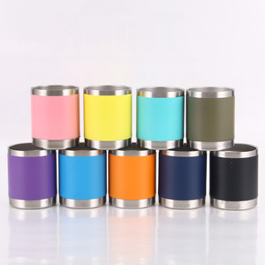 Gobelet isotherme à double paroi en acier inoxydable de 10 oz, tasse à café de voyage personnalisée avec paille et couvercle - Product Image 2