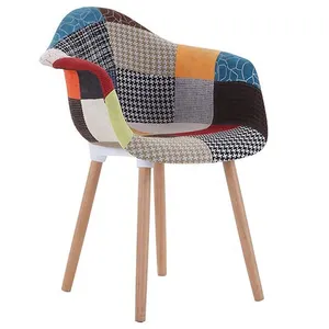 Emu-tapicería americana con forma circular de cuero marrón, hojas curvadas de Pvc, columpio, silla de comedor de cuero Premium, muestra gratis