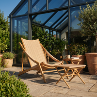 Chaise longue d'extérieur moderne Meiqi, structure métallique résistante aux intempéries, chaise inclinable pliable pour patio, jardin, balcon, villa, cour, parc