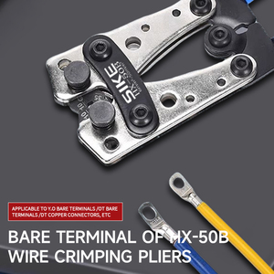 SIKE HX-50B Industrial Grade Steel Crimping Clamp <b>Soft</b> Grip Handle Adjustable Range 6-50mm Tool Connectors Top Entry Model - Product Image 4