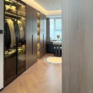 Armoire murale <span class=keywords><strong>intégrée</strong></span> en bois moderne pour chambre à coucher, hôtel, appartement, avec portes coulissantes, design gain de place - Product Image 2