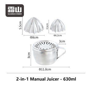 SHIMOYAMA Narenciye Sıkacağı Limon Sıkacağı Seti Çekirdek Çıkarıcı ve Bardaklı Lüks Manuel Mutfak Sıkacağı Araçları - Product Image 3