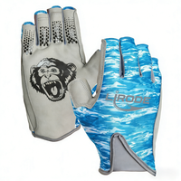 Guantes Personalizados para Hombre y Mujer con Protección UV para Vela, Kayak, Remo, Pesca, sin Dedos, UPF50+