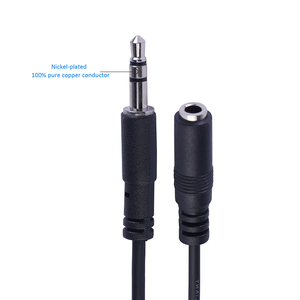 Cable de Audio Estéreo TRS Macho-Hembra de 3.5mm y 1.8m con Cubierta de PVC para Altavoz, Micrófono de Coche, Auriculares, Reproductor MP3, Fabricado en China - Product Image 4
