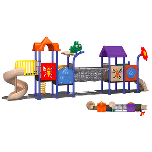 Extérieur enfants jardin parc arrière-cour stand bébé jouets tube manèges balançoire ensemble jouer sol playhouse toboggan en plastique - Product Image 4