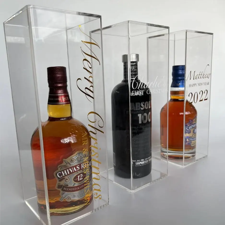 Custom Acrylic Alcohols Dispenser with Cover