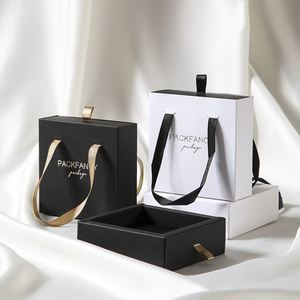 New Customized Jewelry Paper <b>Gift</b> <b>Box</b> With Eva Insert Hot Stamp Logo Necklace Jewelry Holder <b>Gift</b> <b>Box</b> - Product Image 1