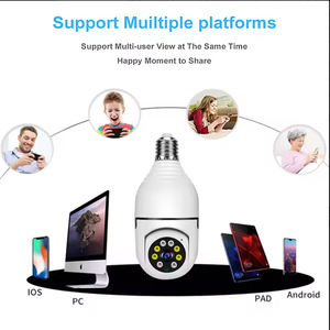 كاميرا مراقبة HD على شكل مصباح E27 بدقة 1080P، كاميرا PTZ داخلية لاسلكية تعمل بالواي فاي، كاميرا IP صغيرة للمراقبة الأمنية المنزلية CCTV بزاوية 360 درجة - Product Image 5