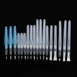 Pinceau de peinture en nylon à tête plate pointue pour aquarelle solide, soluble dans l'eau, avec rangement intégré - Product Image 4