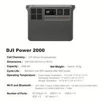 Batterie de stockage d'énergie portable Original DJ Power 2000 Mobile Power 2048W pour camping-car et extérieur 1kWh