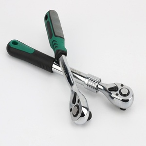 Clé à molette à cliquet double extrémité robuste, polie miroir, qualité professionnelle, métrique, usage industriel OEM, outil à main - Product Image 3