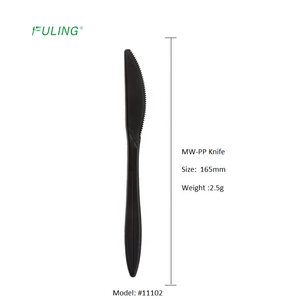 Cubiertos desechables de Servicio Ligero, cuchara de plástico negro, tenedor y cuchillo, juegos de cubiertos - Product Image 4