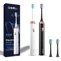 Brosse à dents électrique sonique intelligente rechargeable USB à haute vibration IPX7 pour adultes – Vente en gros