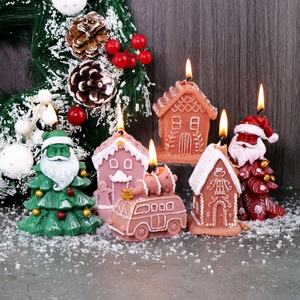 Molde de Silicona 3D para Velas con Forma de Camión Transportando Árboles de Navidad, Hermoso Molde de Jabón con Forma de Chimenea para Decoración Navideña y del Hogar - Product Image 3