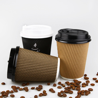 Gobelet à café en papier isotherme à double paroi de haute qualité, imprimé sur mesure, pour emporter, pour latte chaud, cappuccino