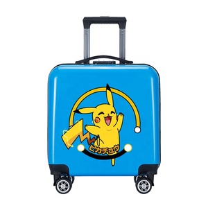 Sac en ABS + PC carré à impression UV, valise personnalisée pour enfants, chariot à roulettes pour l'école, boîte de bagage, 10 pièces - Product Image 5