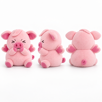 Peluche personnalisée cochon rose avec ailes en forme de cœur et queue bouclée pour les promotions de la Saint-Valentin et les collections de cadeaux