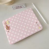 Étui magnétique léger et élégant en acrylique à rotation coulissante pour iPad Air 4 5 6 7 Pro 11 A16, motif Ours Rose