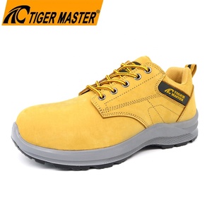 Tiger Master <span class=keywords><strong>Jaune</strong></span> Nubuck Cuir Anti-dérapant PU Semelle En Acier Embout Anti-Perforation Construction Travail Chaussures De Sécurité pour Hommes - Product Image 1
