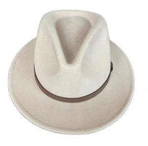 Sombrero Fedora de Lana ND097, Unisex, con Flor y Lazo, Estilo Steampunk, para las Cuatro Estaciones - Product Image 1