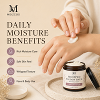 Crème hydratante biologique 2 en 1 pour soin de la peau Halal à base de plantes suif de bœuf fouetté pour visage nourri à l'herbe Marque privée