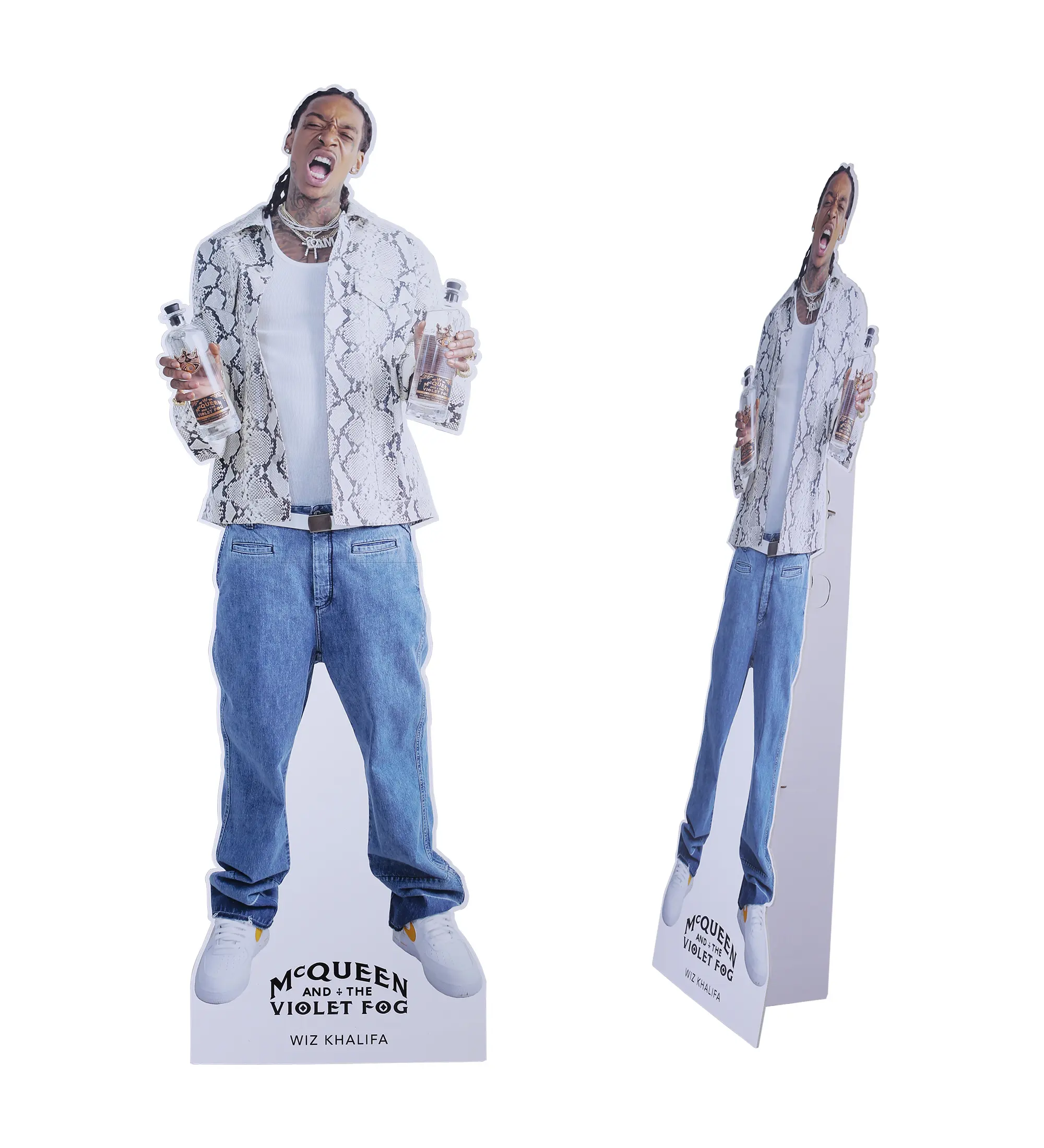 Free standing Custom Design Cheaper Promotion Recyclable Cardboard Cutout Lifesize