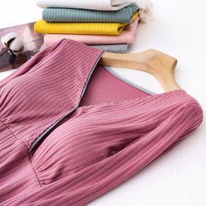 <span class=keywords><strong>M</strong></span> L XL XXL 3XL Übergröße Großhandel Überkreuz-Oberteil Offene Langarm-Schlafbekleidung Umstandsmode Damen Stillpyjama Oberteile Kleidung - Product Image 3