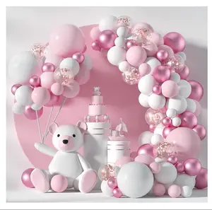 Palloncini per feste transfrontaliere Amazon palloncini per coriandoli in polvere di metallo rosa all'ingrosso decorazione per doccia per bambina compleanno