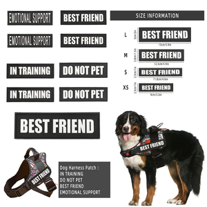Patch anjing kustom Label kosong reflektif tambalan dengan kait dukungan nama anjing Tag teks dipersonalisasi untuk rompi Harness anjing - Product Image 2
