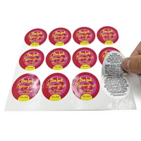 Autocollants ronds à double couche imprimés sur mesure, étiquettes à décoller et révéler pour l'emballage du savon, autocollant rond double face pour le savon fait main