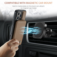 Étui portefeuille en similicuir avec fente pour cartes et support pour iPhone 18 Pro Max, compatible également avec les modèles 17, 16 Plus, 15, 14, 13, 12