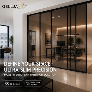 Sistema di Porte Scorrevoli per Patio dal Design Moderno per Esterni a Filo Muro in Lega di Alluminio con Doppio Vetro Temperato Impermeabile per Cucina - Product Image 4
