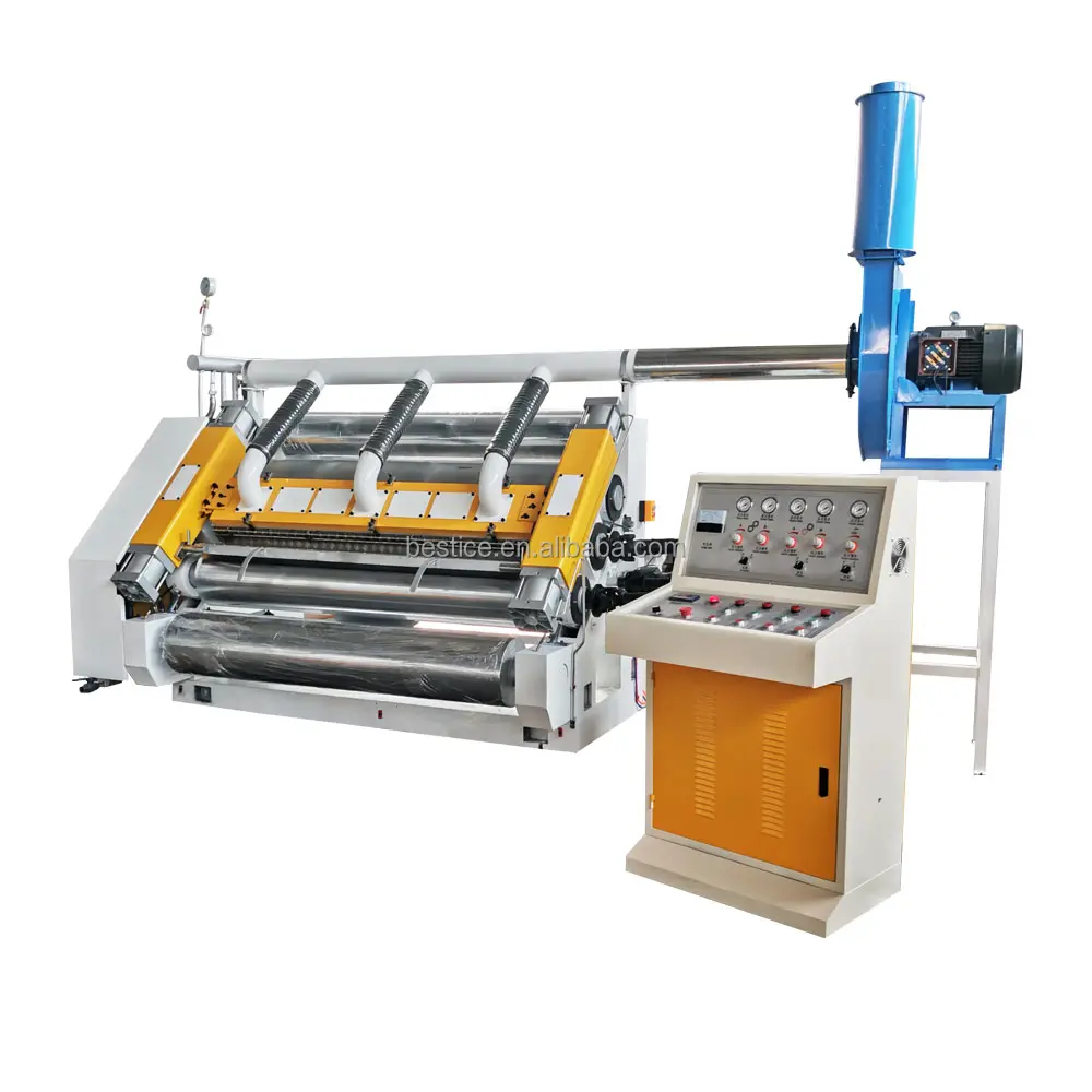 High quality automatic single facer corrugated machine for packaging paper card board cardboard paperboard carton box making