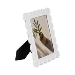 Cornice Decorativa con Bordo Ondulato 5x7 Pollici in Resina per Arredamento Casa, Esposizione su Tavolo o Mensola del Soggiorno - Product Image 2