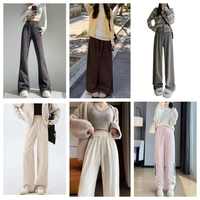 Celana Panjang Wanita Super Lembut Model Kaki Lebar, Celana High Waist Stylish, Celana Pria Longgar, Pengiriman Acak