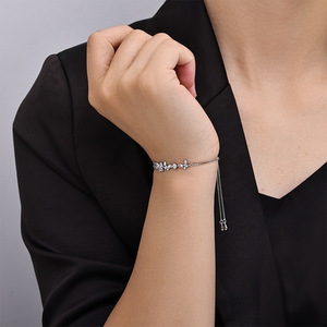 Butterfly Charm <b>Bracelet</b> For Women Silver Tone <b>Adjustable</b> Chain Gift Jewelry Fashion Accessory - Product Image 4