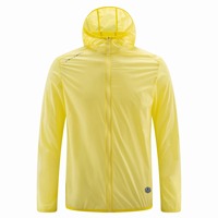 Veste coupe-vent noire personnalisée OEM, légère, imperméable, entièrement zippée, pour le sport, l'entraînement et les activités de plein air