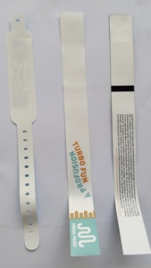 <span class=keywords><strong>Tag</strong></span> gelang Rumah Sakit RFID sekali pakai laris Logo kustom kontrol akses identifikasi pasien pita <span class=keywords><strong>ID</strong></span> medis HF - Product Image 5