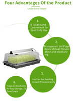 Kit de plateau de démarrage de semis LED réutilisable avec dôme et lumière de croissance pour la propagation des plantes d'intérieur