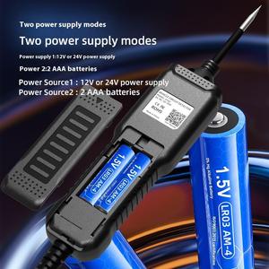 Probador de voltaje de batería de circuito automotriz, probador de circuito inteligente 3 en 1 DC 0,01 V-107V para vehículo de automóvil - Product Image 5