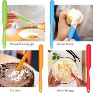 9.8 Inch Non-Stick Heat Resistant Mixing Butter Spatulas <b>Baking</b> Scrapers for Jars Blenders Cooking Stirring - Product Image 2