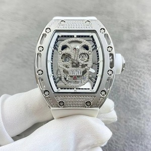 Reloj Mecánico Cuadrado Premium para Hombre, Diseño de Diamantes y Tourbillon, Cristal de Zafiro, Reloj Deportivo de Lujo, Acero Inoxidable y Correa de Caucho - Product Image 2